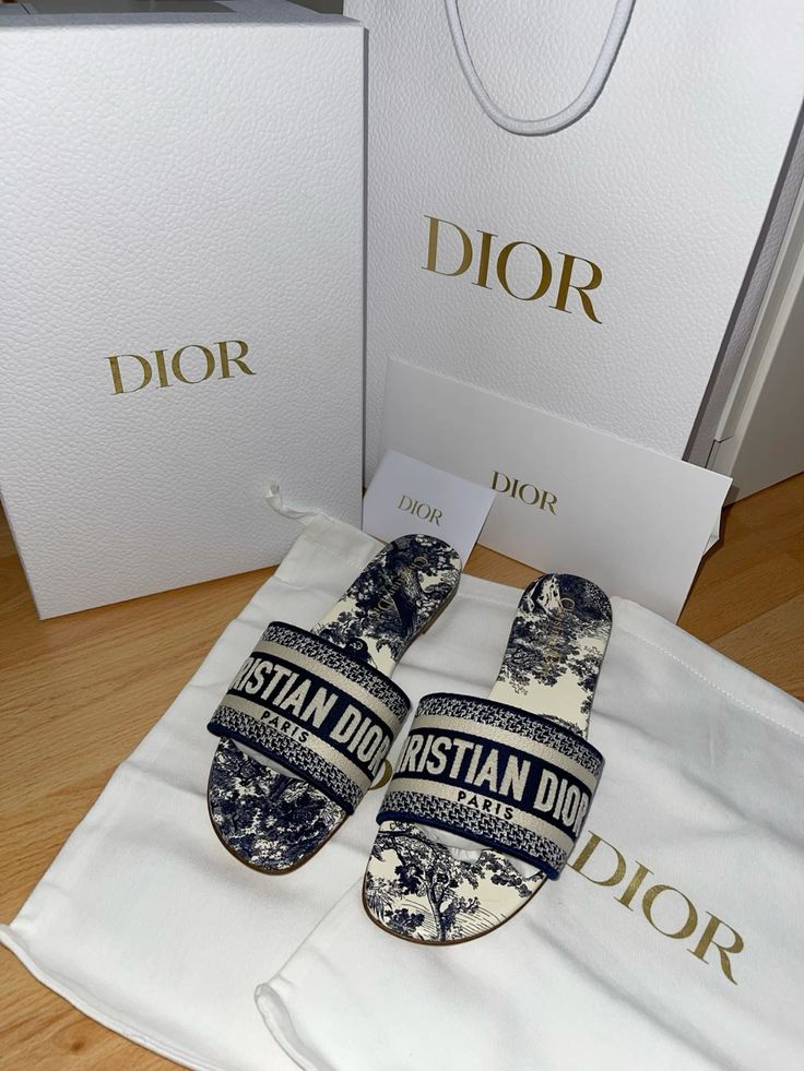 Dior Inspired Luxe Slides voor Dames